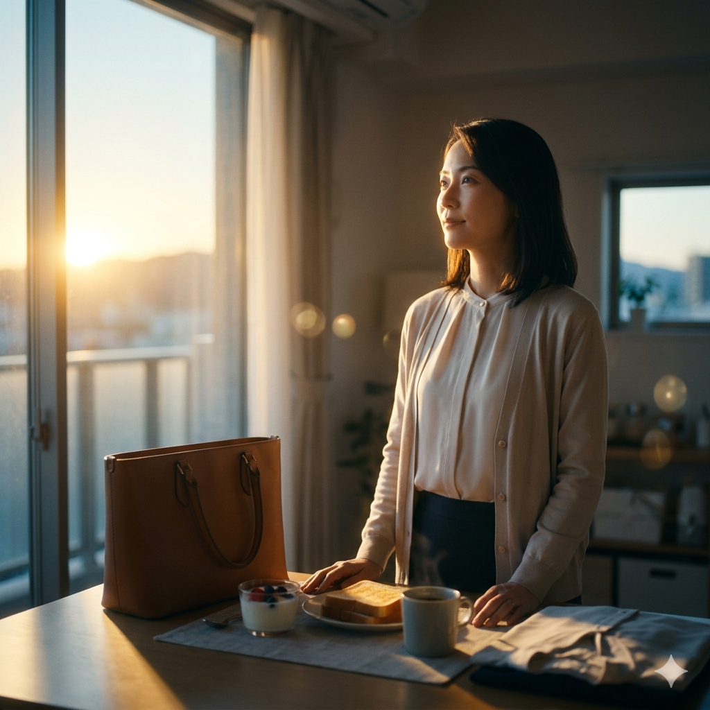朝の支度に気持ちが重い社会人をイメージしたカバー画像